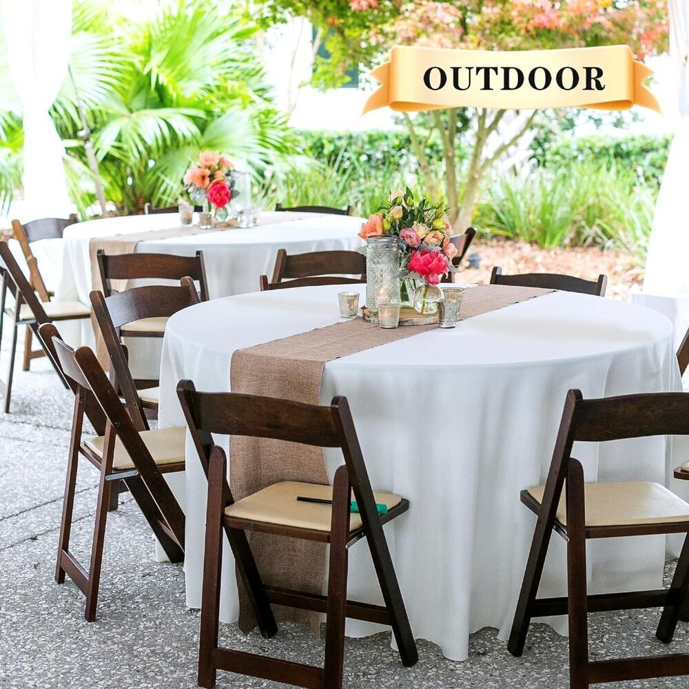 10 Pack Round Tablecloth White 90 Inch